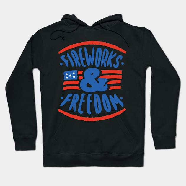 fireworks & freedom Hoodie by D.O.A